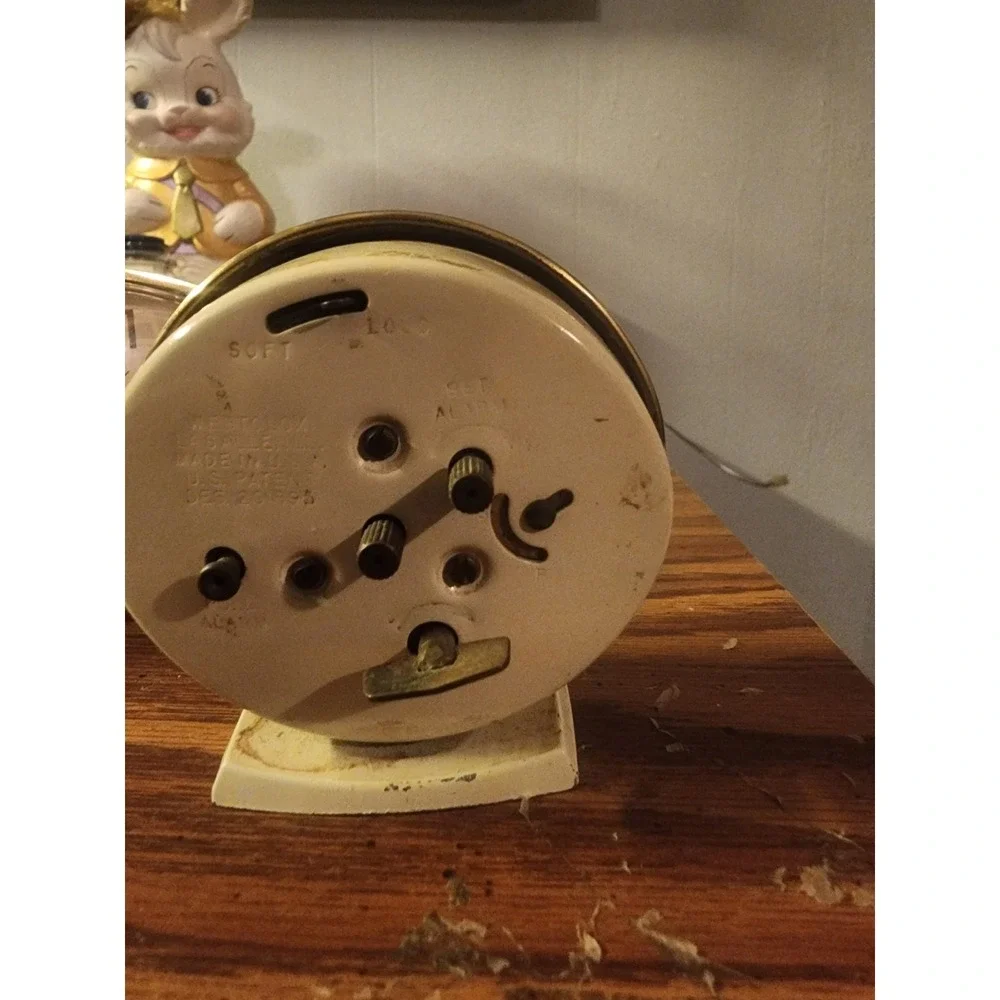 Vintage Westclox Baby Ben Wind Up Alarm Clock Brass Trim, Works